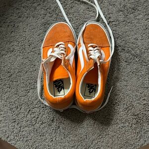 only worn once orange vans